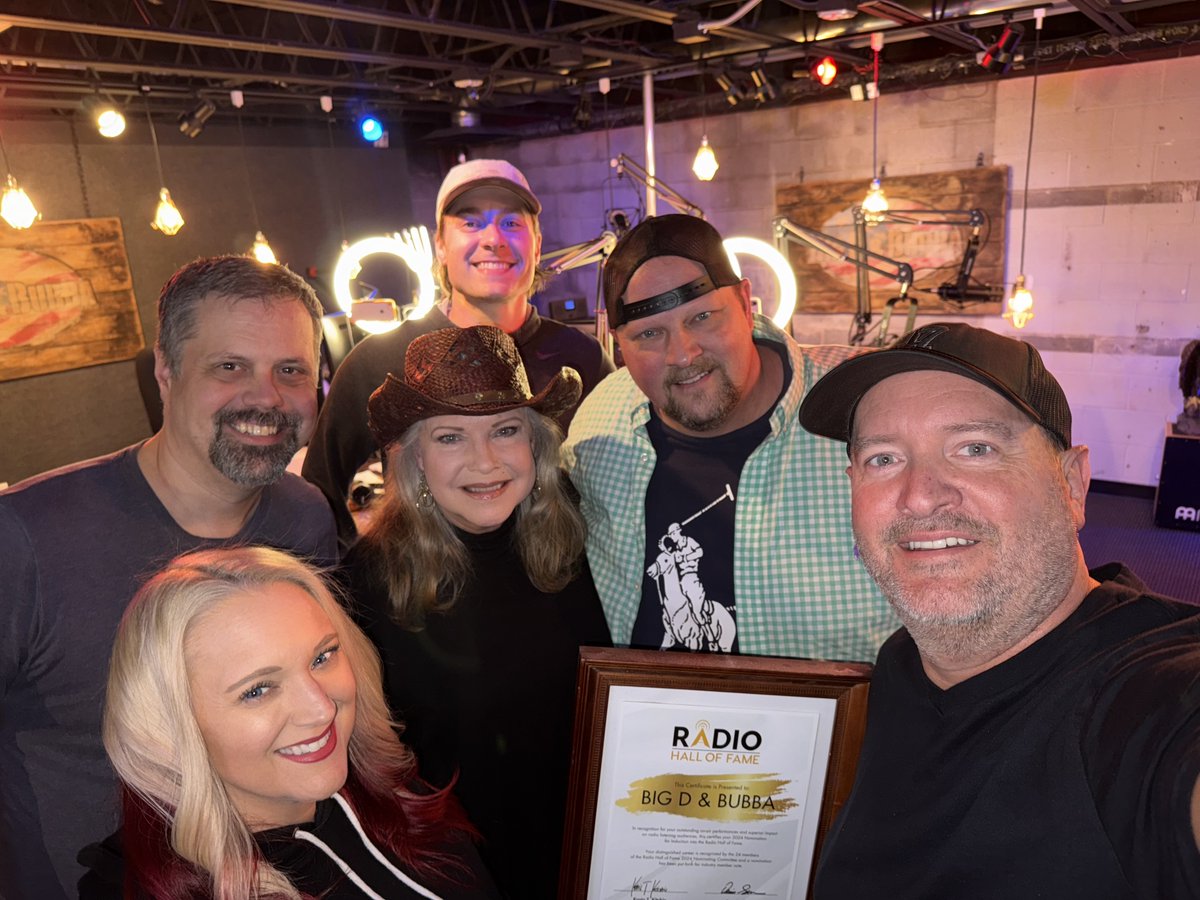 Crook and Chase (@crookandchase) on Twitter photo A BIG announcement for <a href="/bigdandbubba/">Big D and Bubba</a> I crashed their show with the news that, for the 2nd consecutive year, they are nominated for the national <a href="/RadioHallofFame/">Radio Hall of Fame</a> ! Add to that, in July - their induction into the Country Radio Hall of Fame, plus ACM winners again! BD&B - the BEST! A BIG announcement for <a href="/bigdandbubba/">Big D and Bubba</a> I crashed their show with the news that, for the 2nd consecutive year, they are nominated for the national <a href="/RadioHallofFame/">Radio Hall of Fame</a> ! Add to that, in July - their induction into the Country Radio Hall of Fame, plus ACM winners again! BD&B - the BEST!
