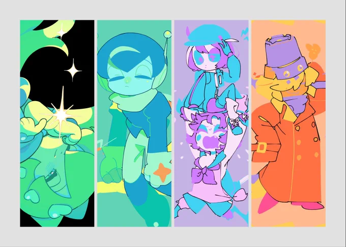 今回は反射の描写として使ったけど、色味強めイラストはやっぱり楽しいのでまた描いていきたいトコロ