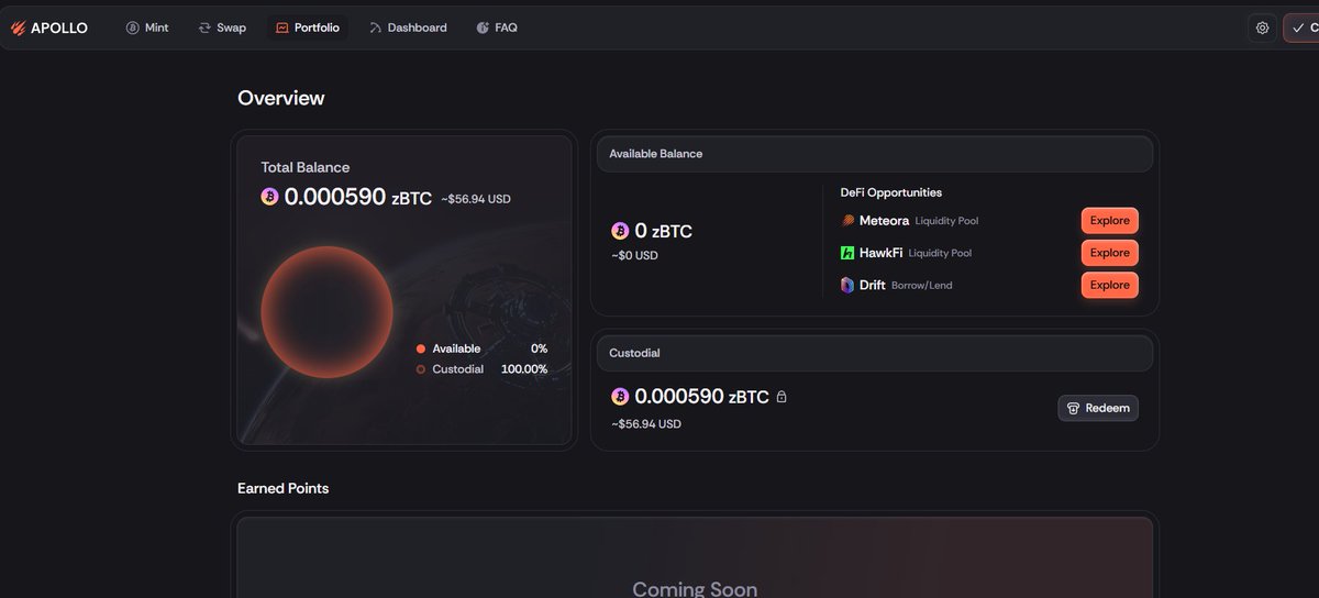 Wanro's tweet image. 将你的BTC从主网跨链到sol上并且享受高回报的收益以及各种空投福利，让我们一起进入 ApolloByZeus的世界

@ApolloByZeus