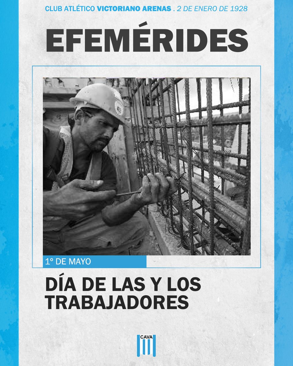 Desde el Club Atlético Victoriano Arenas saludamos a las y los trabajadores en su día 

#VamosVictoriano 🩵🤍
