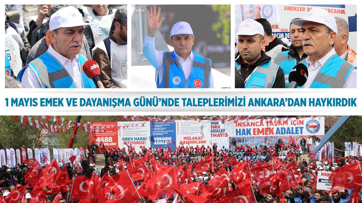 1 MAYIS EMEK VE DAYANIŞMA GÜNÜ’NDE TALEPLERİMİZİ ANKARA’DAN HAYKIRDIK

1 Mayıs Emek ve Dayanışma Günü’nü Konfederasyonumuz ve bağlı sendikaların katılımı ile Ankara Anıtpark’ta düzenlenen programla kutladık. Programda, taleplerimizi dile getirip, sözü verilen konuların kazanıma