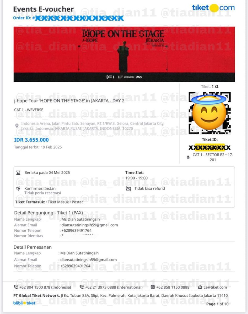 WTS Tiket jhope hope on the stage jakarta

1 tix
Day 2 - cat 1 - E2 - 17 - 2xx (presale)
Tiket atas namaku

Jual rugi aja dibawah harga web
NEGO SAMPAI JADI DEH

Yg beli sebelumnya batal nonton krn kerja 😭
Bisa DP &amp; COD venue.
Ketemuan Jumat juga bisa, aku tuker tiket hari jumat
