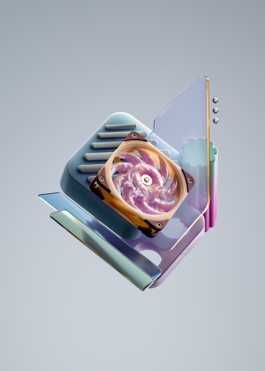 Noctua 120 mm Cabinet Fan 3D Product Visualization Behance Portfolio: lnkd.in/ggWC9VbV