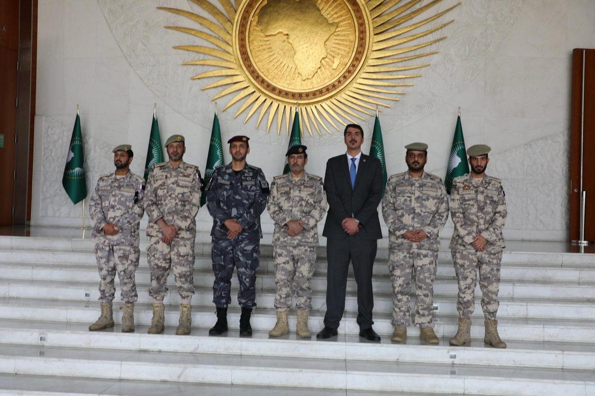 QatarEmbassy_Ethiopia (@qatarembassyadd) on Twitter photo The Chargé d'Affaires of the Embassy of the State of Qatar in🇪🇹 w/t the presence of delegation from Joaan Bin Jassim Academy for Defence Studies in Doha,held a meeting w/t Alhaji Sarjoh Bah D/r of Conflict Mgt <a href="/AUC_PAPS/">African Union Political Affairs Peace and Security</a>,focused on PSOs issues,enhancing ways collaboration b/n🇶🇦&AU The Chargé d'Affaires of the Embassy of the State of Qatar in🇪🇹 w/t the presence of delegation from Joaan Bin Jassim Academy for Defence Studies in Doha,held a meeting w/t Alhaji Sarjoh Bah D/r of Conflict Mgt <a href="/AUC_PAPS/">African Union Political Affairs Peace and Security</a>,focused on PSOs issues,enhancing ways collaboration b/n🇶🇦&AU
