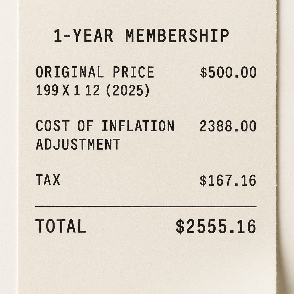 amamilton's tweet photo. There’s been a lot of talk about Amazon displaying cost of tariffs on their receipt. I think it’s a great idea, but it needs to go farther. Display cost of inflation as well. Over the last 20 years our prices have increased 398% due to increase cost of doing business. https://t.co/yRKlKVCEvR