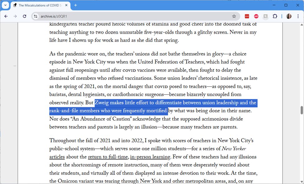 Megan Bozman (@meganbozman) on Twitter photo And why should <a href="/davidzweig/">David Zweig</a> ?
Kids suffered b/c of union leadership. Thatâs the story!
If you decry the damage of legislation like abortion bans, you donât bother to âdifferentiateâ b/t the Republicans who opposed the laws.
Who cares? End result of what was done is what matters. And why should <a href="/davidzweig/">David Zweig</a> ?
Kids suffered b/c of union leadership. Thatâs the story!
If you decry the damage of legislation like abortion bans, you donât bother to âdifferentiateâ b/t the Republicans who opposed the laws.
Who cares? End result of what was done is what matters.