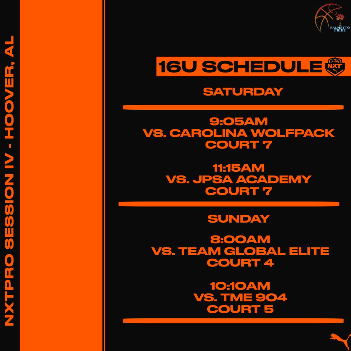 Wesley Lyles (@notwesleylyles) on Twitter photo Schedule for NXTPRO session 4 in Hoover, AL
<a href="/NxtProHoops/">NXTPRO Hoops</a>
<a href="/schoopnotes/">SC HOOP NOTES</a>
<a href="/PalmettoPrideBB/">Palmetto Pride Basketball</a>
<a href="/PRO16League/">PRO16/NXTPRO League</a>
<a href="/coachadams_1/">Coach Adams</a> Schedule for NXTPRO session 4 in Hoover, AL
<a href="/NxtProHoops/">NXTPRO Hoops</a>
<a href="/schoopnotes/">SC HOOP NOTES</a>
<a href="/PalmettoPrideBB/">Palmetto Pride Basketball</a>
<a href="/PRO16League/">PRO16/NXTPRO League</a>
<a href="/coachadams_1/">Coach Adams</a>