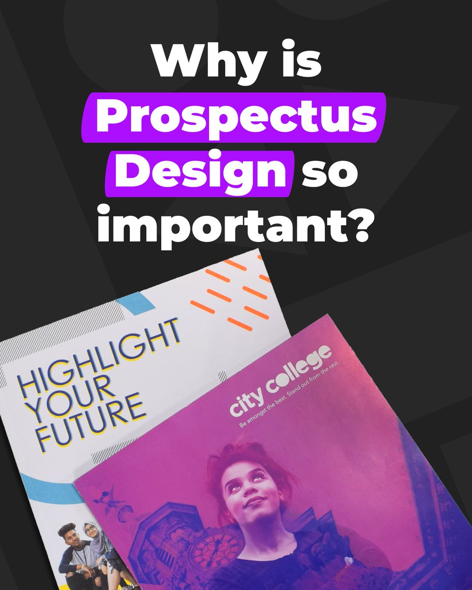 You should be thinking about your next prospectus design. A well-designed prospectus matters because:

• First impressions count
• They showcase your unique selling points
• It builds trust and credibility
• It supports your enrolment goals