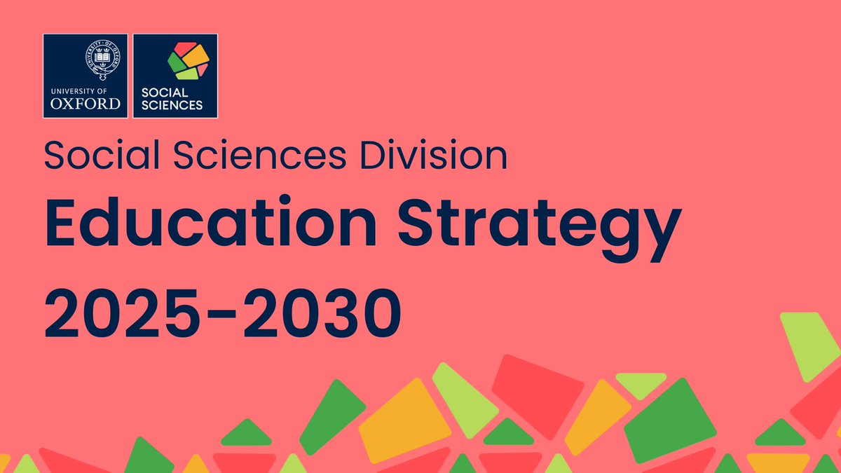 OxfordSocialSciences (@oxsocsci) on Twitter photo 📚Social Sciences Division launches new education strategy <a href="/UniofOxford/">University of Oxford</a>
Our 2025-2030 education strategy aims to support our departments and faculties to maintain the division’s world-leading status in undergraduate and postgraduate education. 📚Social Sciences Division launches new education strategy <a href="/UniofOxford/">University of Oxford</a>
Our 2025-2030 education strategy aims to support our departments and faculties to maintain the division’s world-leading status in undergraduate and postgraduate education.