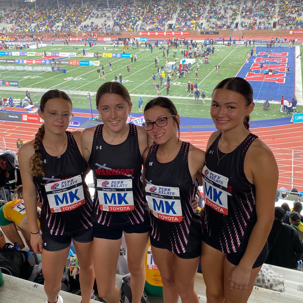 The relay team of Brianna Dempsey, Alli Cassel, Mackenzie Hills, and Lilia Fitzpatrick competed in the 4x400m relay at the 129th Penn Relays at the University of Pennsylvania on 4/26. Their time of 4:24.45 was a Top 10 All-Time Performance at WCS.