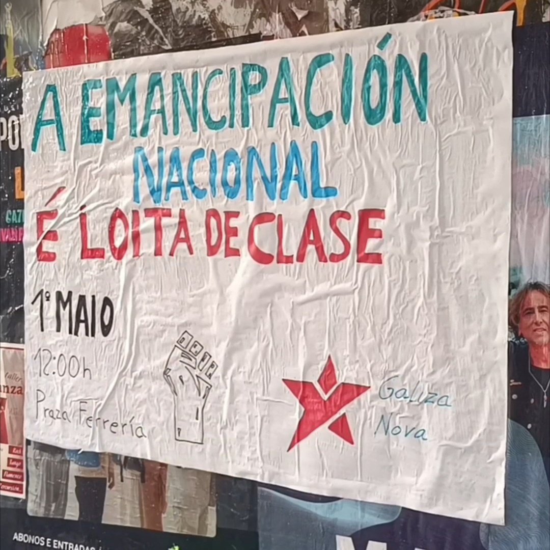 GNPontevedra's tweet image. A EMANCIPACIÓN NACIONAL É LOITA DE CLASE 🗣️
A  explotación e precariedade que sufrimos por parte do sistema é algo que ten que rematar xa! ✊🏼
Temos dereito a traballar e vivir dignamente na nosa terra e poder sermos soberanos do noso destino. 🤍🩵❤️
#1demaio
#diadotraballador