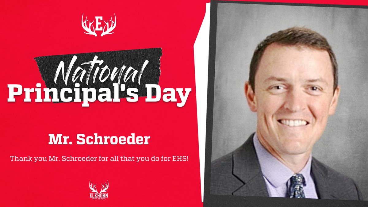 EHS Activities and Athletics (@ehs_activity) on Twitter photo It's National Principal's Day! 
EHS is blessed to have one of the best in Principal Schroeder! Thank you for all that you do for our students, staff, and building each & every day! 🤘 It's National Principal's Day! 
EHS is blessed to have one of the best in Principal Schroeder! Thank you for all that you do for our students, staff, and building each & every day! 🤘