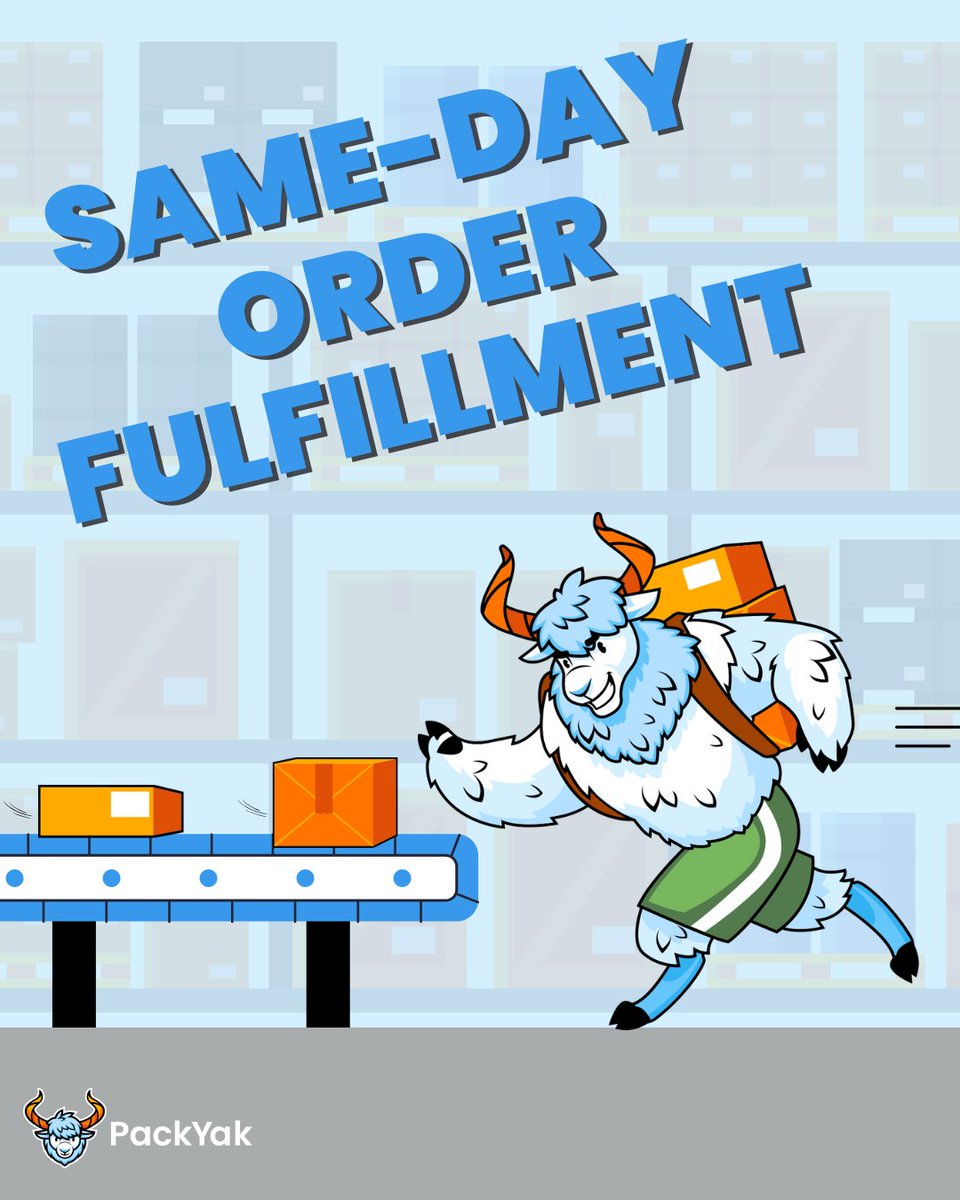 PackYakPacks's tweet photo. 🚀 Need speed? PackYak's got your back!
From cart to doorstep—we move quick so you can grow quicker. 💪🐃

#eCommerceFulfillment #FulfillmentServices #eCommerceWarehousing #OrderFulfillment #3PL #InventoryManagement #ShippingSolutions #WarehouseServices #PickAndPack https://t.co/euEObCB73R