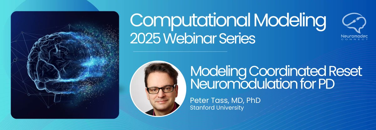 neuromodec's tweet image. [🚨Starting soon🚨] Modeling Coordinated Reset Neuromodulation for PD 
📅Thursday, May 1, 2025 | 11:30 AM (ET) 
✅Free Registration 
Learn more: connect.neuromodec.org/events/VlbtdLG…