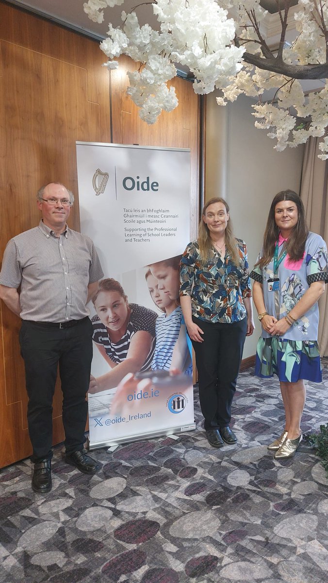 OidePrimarySTEM's tweet image. Orla Waters,  Senior Leader,  Primary STEM, with guest speakers, Taina Lehtimäki and Professor Tom Naughton from @MaynoothUni at the STE Pilot Project Shared Learning Day 2025 in Athlone.

#STEM #computationalthinking