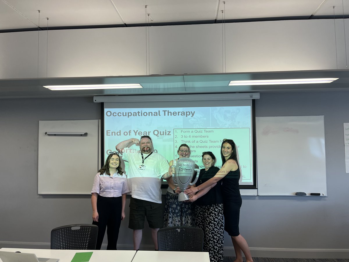 teesuniot's tweet photo. Cohort 2409 Year 1 completed ✔️ Fun final day for the cohort thinking about year 2 placement, looking back/looking forward and the end of year quiz. Congratulations to the winning team and well done to the cohort for being so amazing! @TeesUniSHLS @theRCOT https://t.co/XwPQgtfKEC