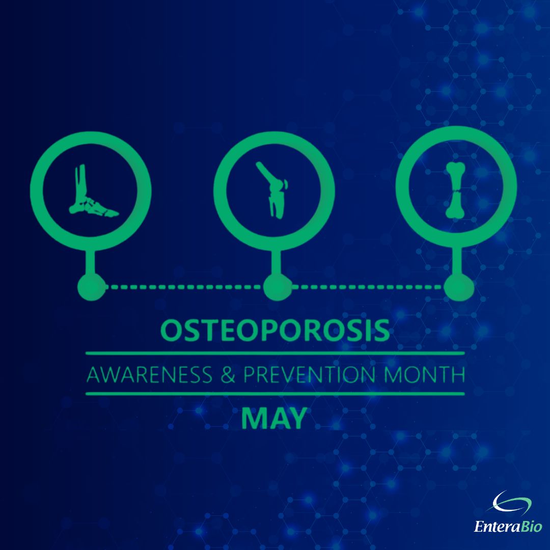 May is #OsteoporosisAwarenessMonth! This "silent disease" weakens bones, raising fracture risk. Prioritize early detection, calcium, vitamin D, exercise &amp; screenings. 

$ENTX EB613 in development to be the first oral anabolic treatment. Protect your #bonehealth!