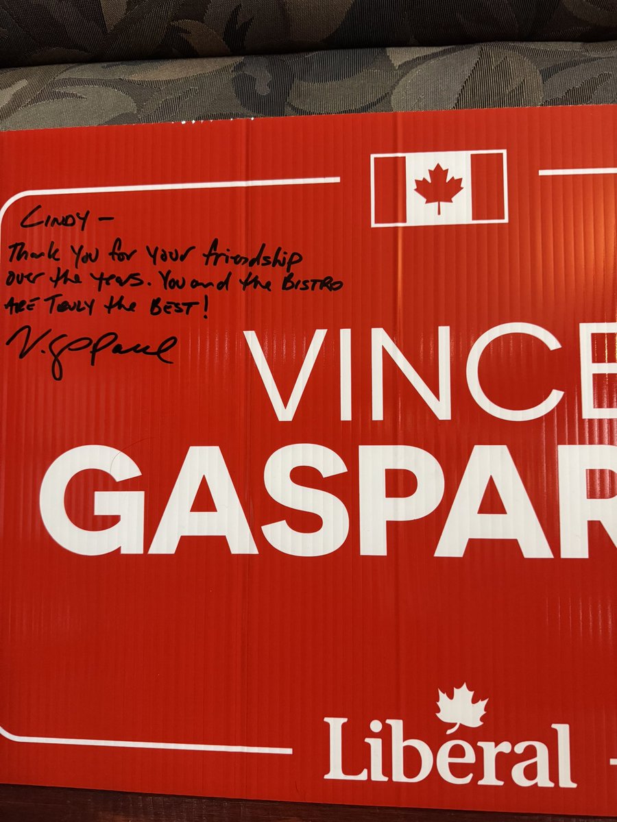 Bistro On Avenue (@bistro_on) on Twitter photo Thinking temperatures still have to settle down a bit from the recent election. I deleted my previous post on this and will post this personal message instead. Found this sign and note in my office this morning and it just made me feel really good. <a href="/vgasparro/">Vince Gasparro</a> knew of my reasons Thinking temperatures still have to settle down a bit from the recent election. I deleted my previous post on this and will post this personal message instead. Found this sign and note in my office this morning and it just made me feel really good. <a href="/vgasparro/">Vince Gasparro</a> knew of my reasons