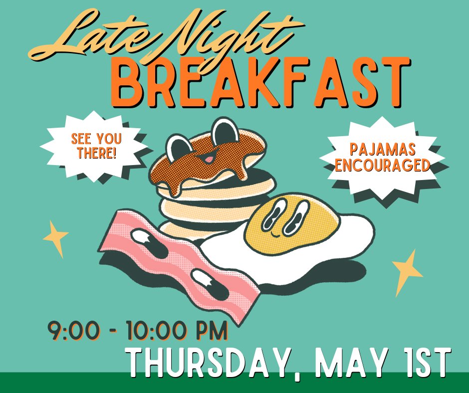 🌙🥞 Late Night Breakfast Alert! 🍳✨
Hey #BulldogNation! Don’t forget, tonight is our much-anticipated Late Night Breakfast! 🎉 Join us in the cafeteria from 9 PM to 1o PM for a delicious spread.