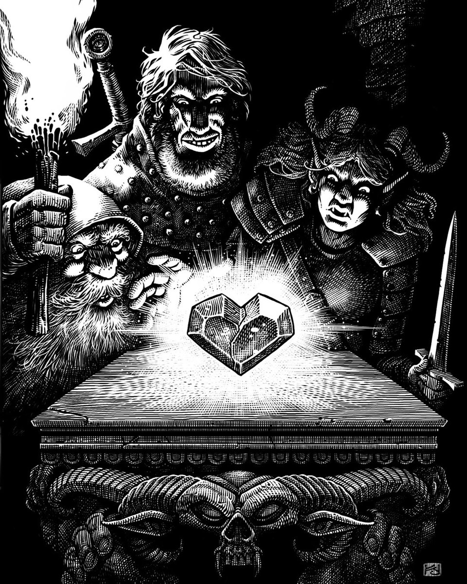 Kennon9's tweet image. Cover art for forthcoming TTRPG Heartbreaker by @redkobold72 #heartbreakerrpg #gameart #rpgart #ttrpg #ttrpgart #art #rpgartist