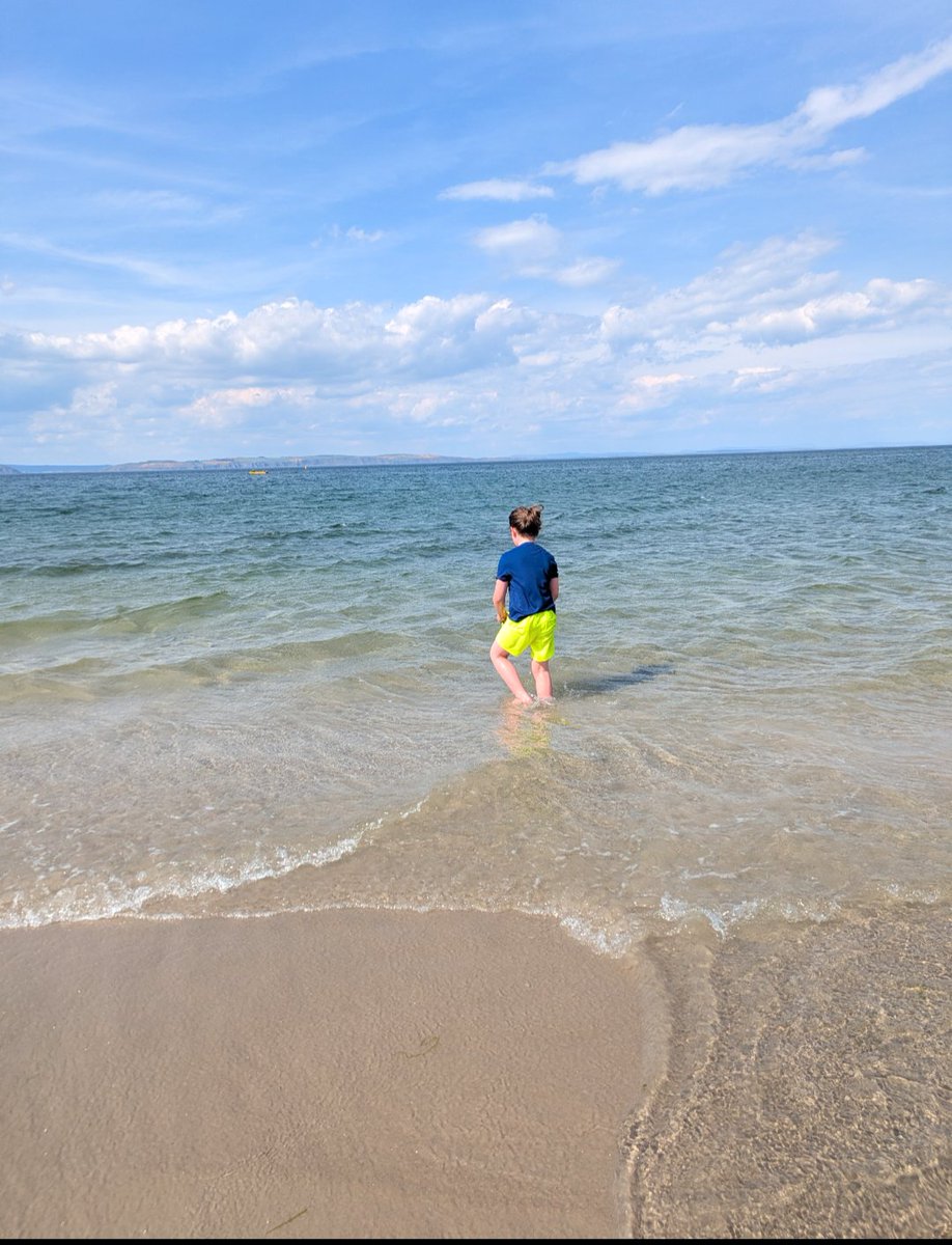 ChelleForIndy's tweet image. Yesterday I picked Archie up just after lunch time from school so we could go and enjoy the cracking weather at the beach! He definitely approved! 💛