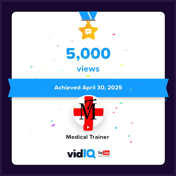 MedicalTrain3r's tweet photo. 🏆 My YouTube channel achieved 5,000 views on 30th April 2025! Track and celebrate your own success today for free with @vidIQ https://t.co/30g0mxZOlO https://t.co/jpOxub8cWA