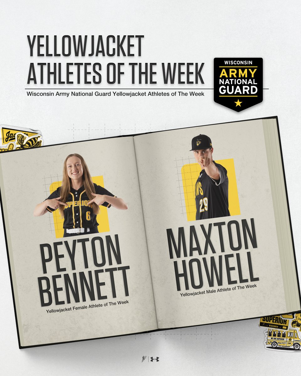 UW-Superior Athletics (@uwsathletics) on Twitter photo Congratulations to this week's <a href="/SuperNatGuard/">SuperiorNationalGuard</a> Yellowjacket Athletes of the Week, Peyton Bennett of <a href="/uws_sb/">UW-Superior Softball</a> and Maxton Howell of <a href="/uwsbaseball/">UW-Superior Baseball</a>.
Men: bit.ly/2zArtAb
Women: bit.ly/2zz0FjF
#WeAreSuperior Congratulations to this week's <a href="/SuperNatGuard/">SuperiorNationalGuard</a> Yellowjacket Athletes of the Week, Peyton Bennett of <a href="/uws_sb/">UW-Superior Softball</a> and Maxton Howell of <a href="/uwsbaseball/">UW-Superior Baseball</a>.
Men: bit.ly/2zArtAb
Women: bit.ly/2zz0FjF
#WeAreSuperior