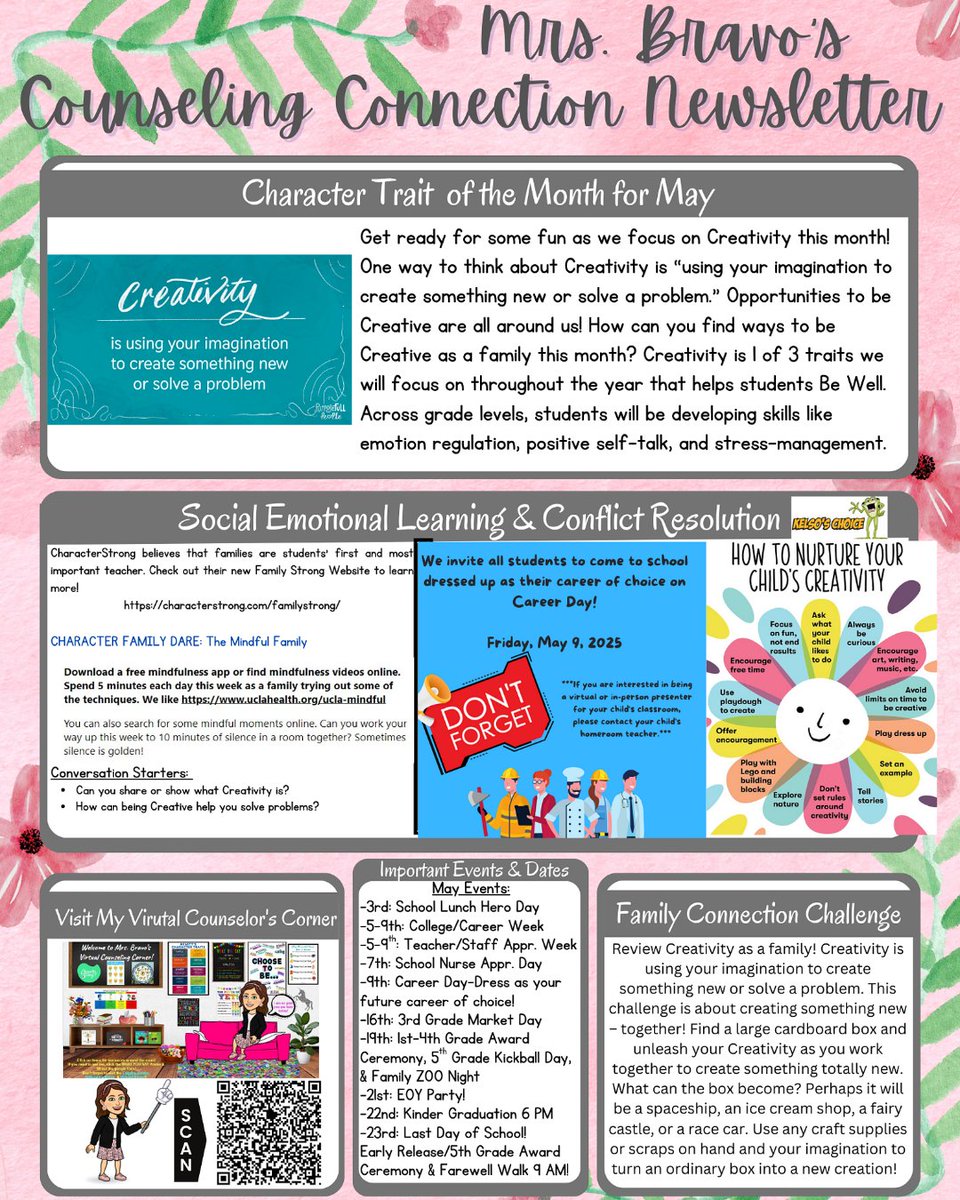 Check out Mrs. Bravo's Counseling Connection Newsletter!