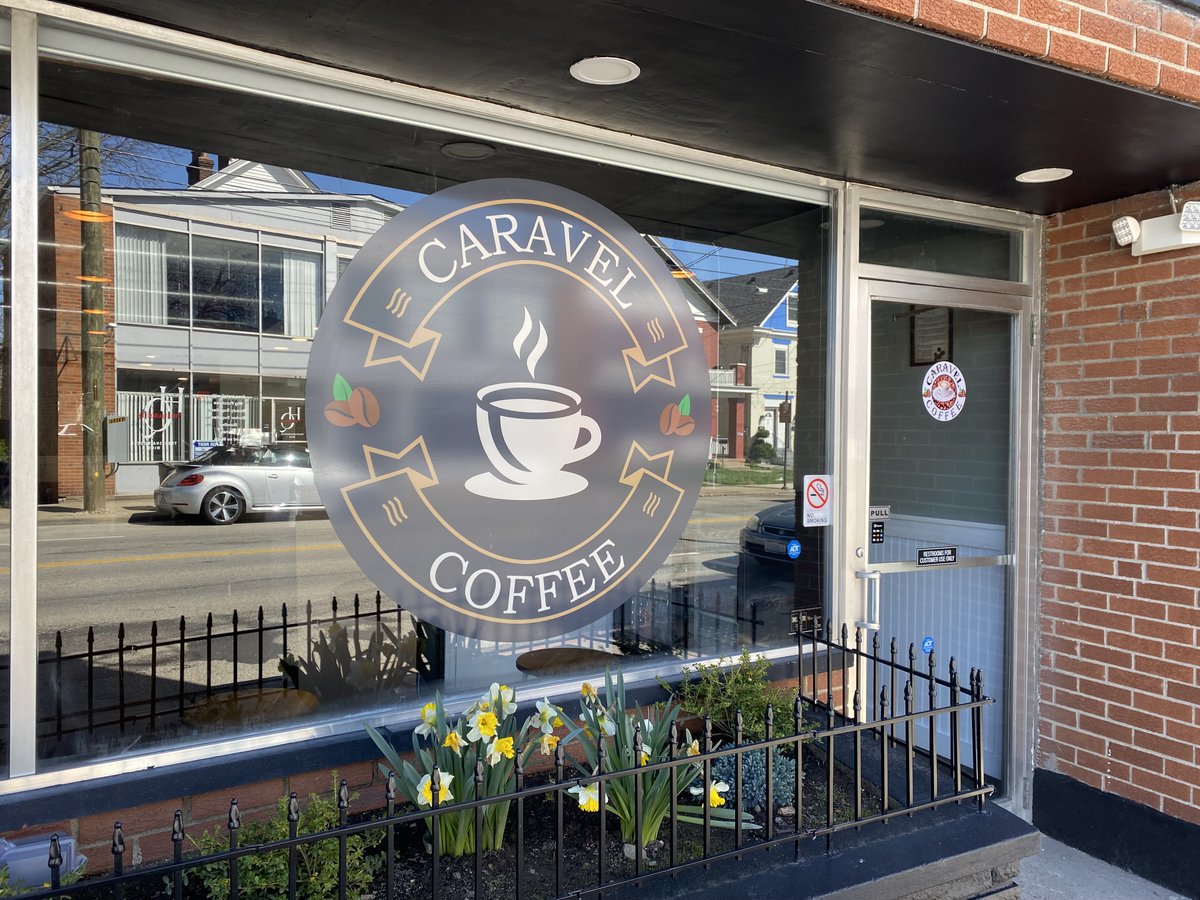 Thank you, Caravel Coffee, for the opportunity to help you personalize your new space with a custom window graphic! If you are over in the Cheviot / Westwood area, stop by for a fresh cup of coffee. ☕