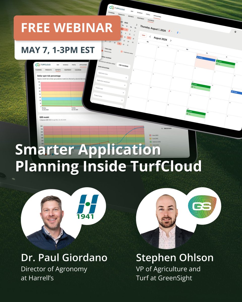 🚨 LAST CHANCE TO REGISTER 🚨

Don't miss out on the FREE webinar where you'll learn all about TurfCloud and how it can save you time, labor, and resources with smarter application planning ✅

Not able to attend live? Sign up anyway! We want to make sure anyone who's interested