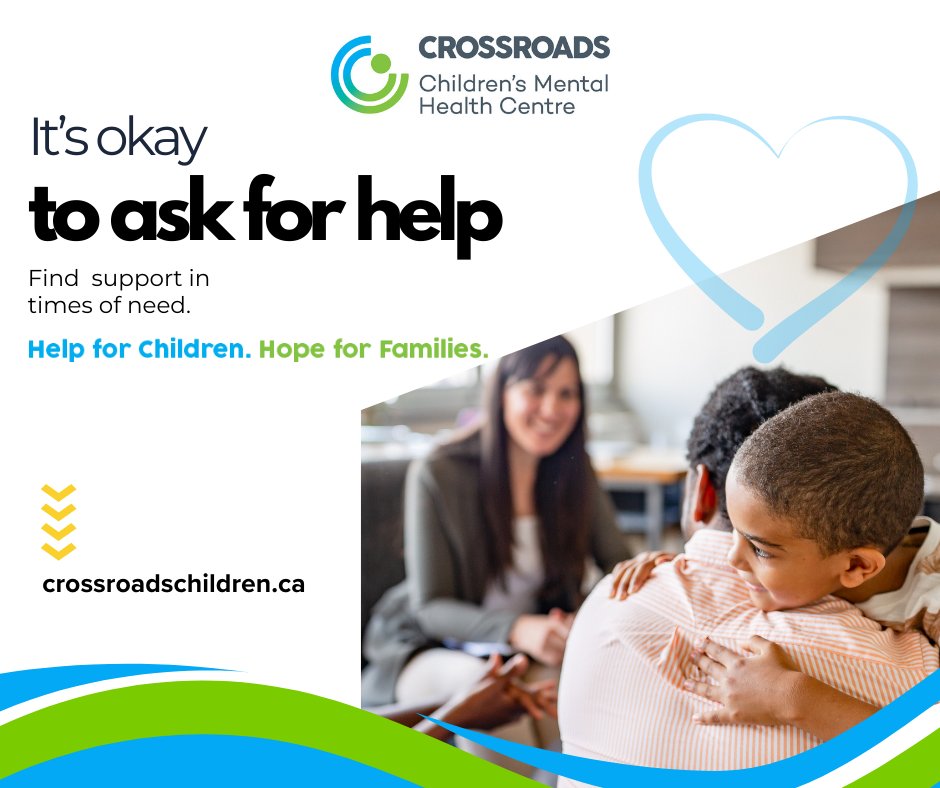 CrossroadsChildren (@crossroadcentre) on Twitter photo Leading up to Childrenās Mental Health Week, a gentle reminder that you donāt need to struggle alone; itās okay to reach out and ask for help.
Weāre here to answer your questions and help as needed.
info@crossroadschildren.ca or 613-723-1623 extension 232.
Our services are free. Leading up to Childrenās Mental Health Week, a gentle reminder that you donāt need to struggle alone; itās okay to reach out and ask for help.
Weāre here to answer your questions and help as needed.
info@crossroadschildren.ca or 613-723-1623 extension 232.
Our services are free.