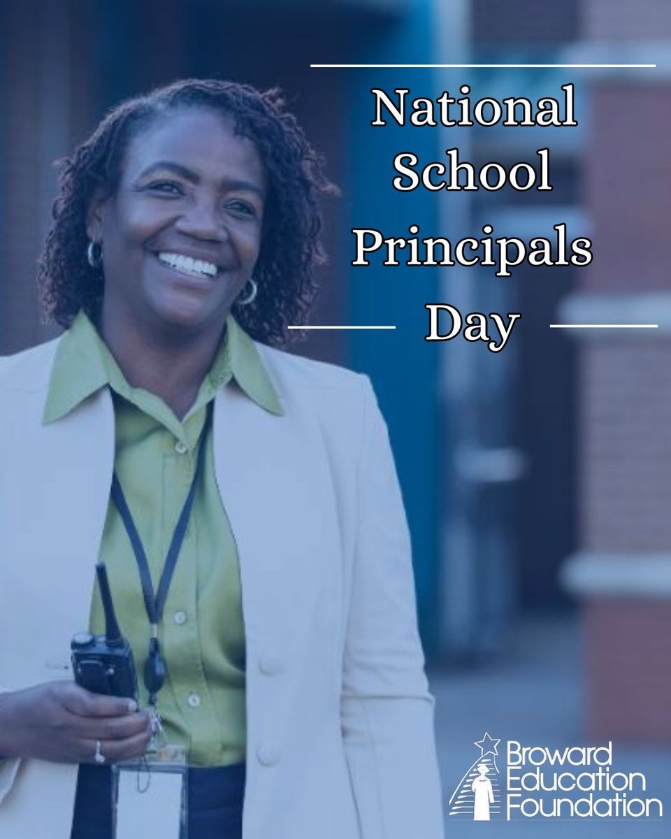 Happy #NationalSchoolPrincipalDay! Today, we celebrate the incredible principals who lead with dedication, inspire with passion, and shape the future of education.  Thank you for your unwavering commitment to students, teachers, and the entire school community!