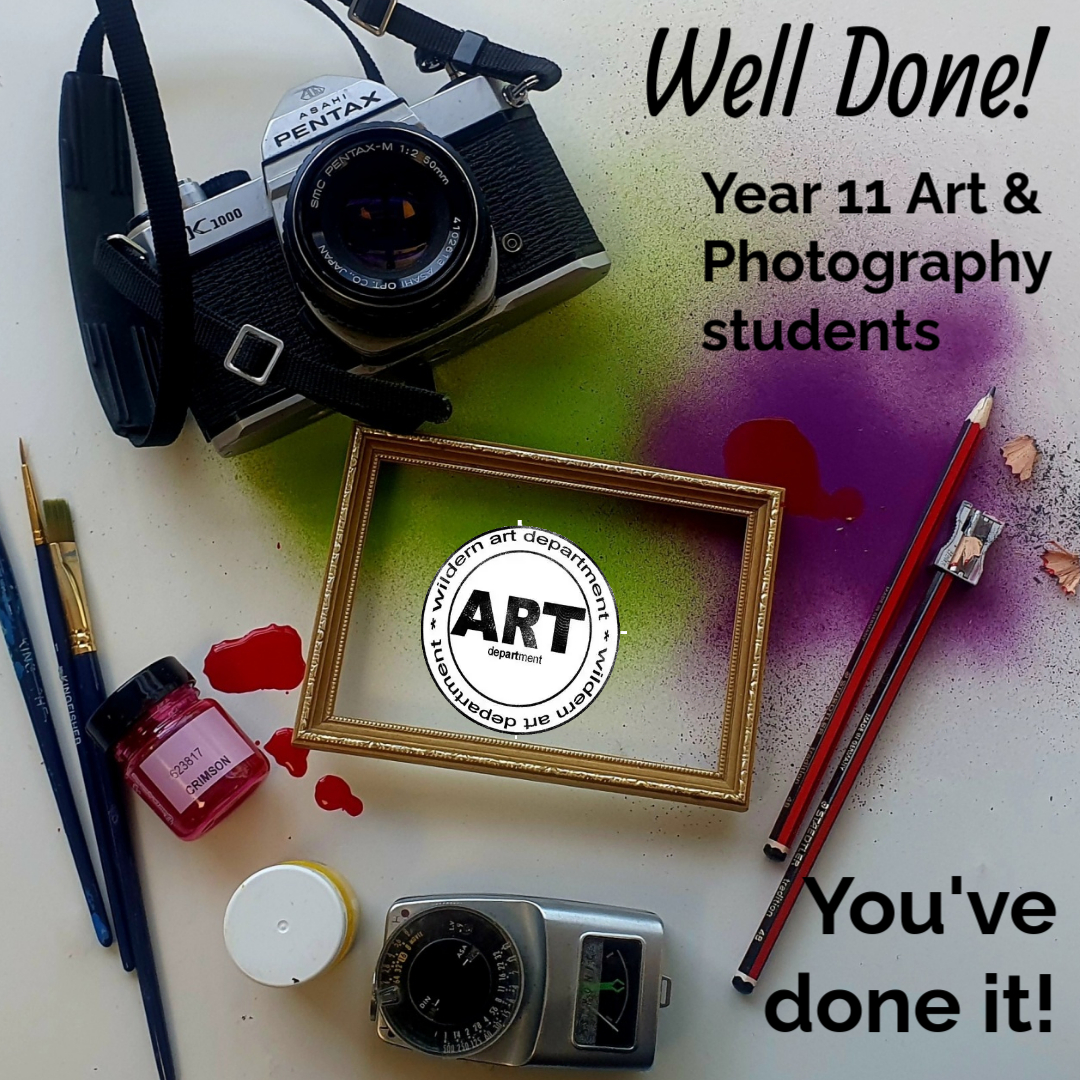 Year 11 Art and Photography students if you finished your ten hour exam today - we are celebrating the end of exams!