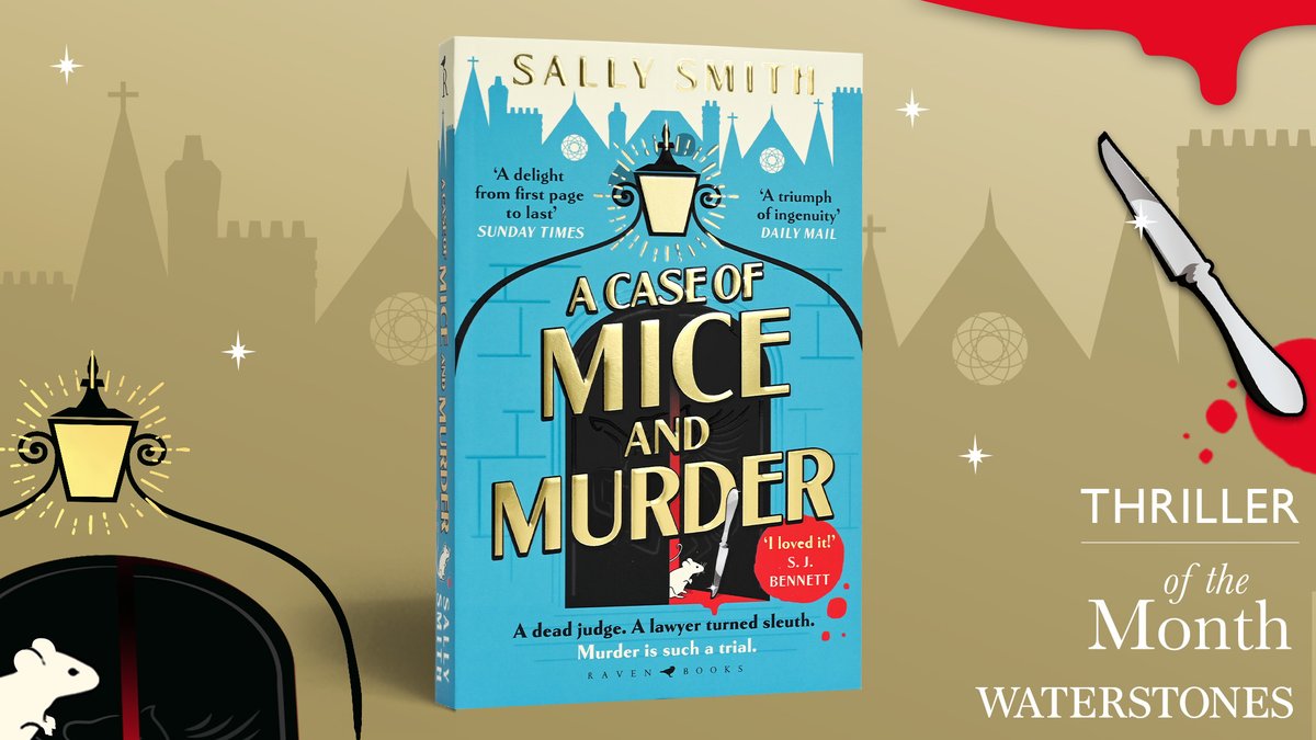 Bloomsbury Books UK (@bloomsburybooks) on Twitter photo 🐭 THRILLER OF THE MONTH! 🐭
We’re so excited that Sally Smith’s A Case of Mice and Murder, the first charming mystery starring Edwardian barrister Gabriel Ward, is <a href="/Waterstones/">Waterstones</a> Thriller of the Month! 🗡️
#WBOTM 🐭 THRILLER OF THE MONTH! 🐭
We’re so excited that Sally Smith’s A Case of Mice and Murder, the first charming mystery starring Edwardian barrister Gabriel Ward, is <a href="/Waterstones/">Waterstones</a> Thriller of the Month! 🗡️
#WBOTM