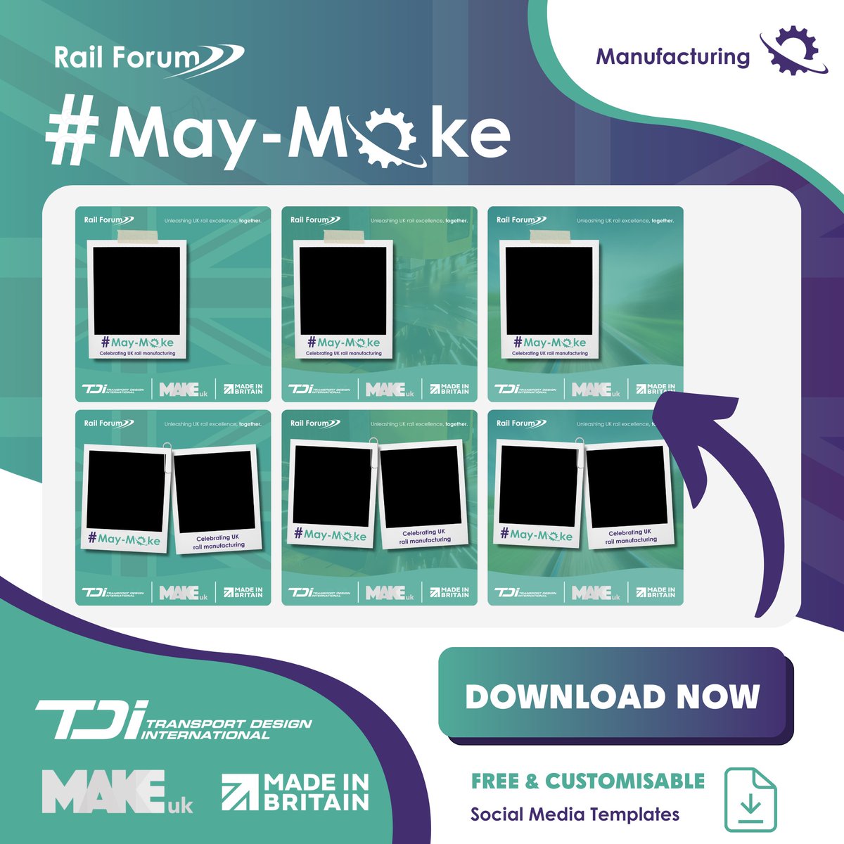 🇬🇧 #MayMake IS HERE! 🔧
This May, we’re celebrating the innovation, skills and capability of UK rail manufacturing — and we want YOU to get involved.
Whether you’re showcasing pioneering production methods, championing your workforce or promoting your UK-made credentials, now’s