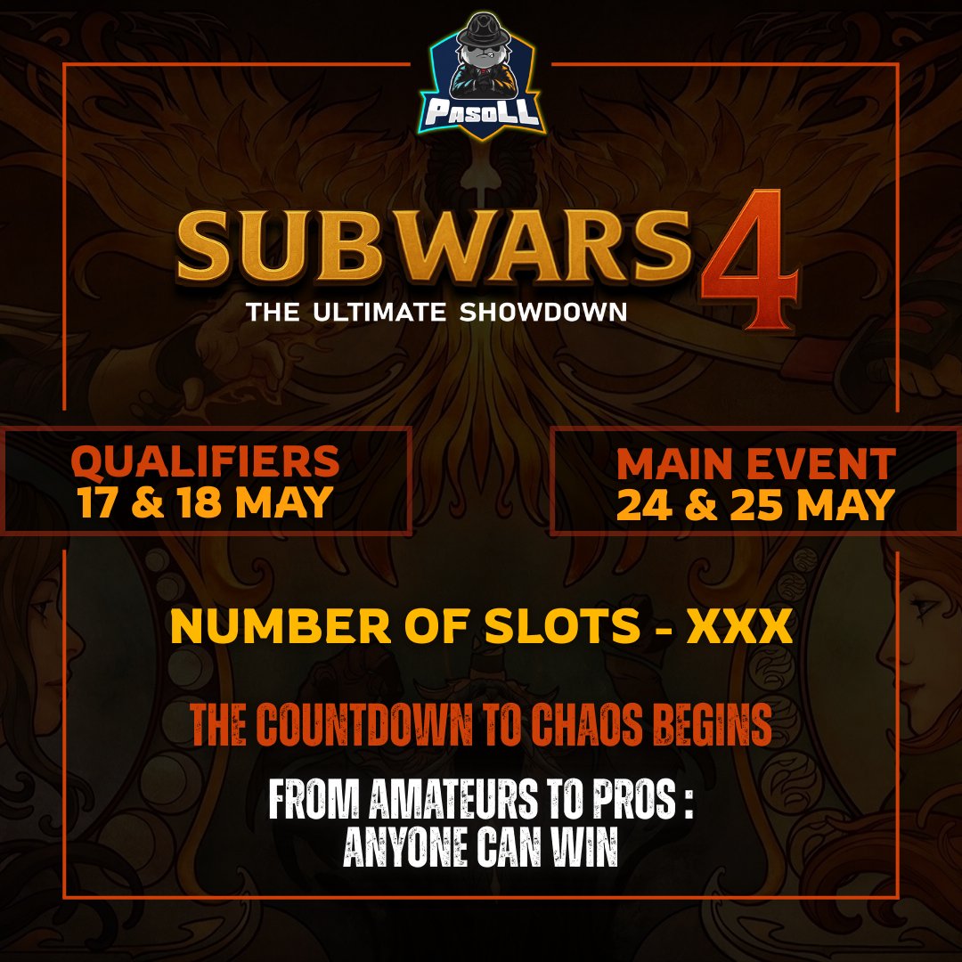 PasollDota's tweet photo. Sub Wars is the ultimate Dota 2 showdown where players of all ranks battle it out for glory, prizes, and bragging rights. Open to everyone — from Herald To Immortal! 

Registrations for SUB WARS 4 - The Ultimate Showdown are NOW OPEN! 

📷 Link - https://t.co/OTvqGQsa7S https://t.co/ekM7HDSdgL