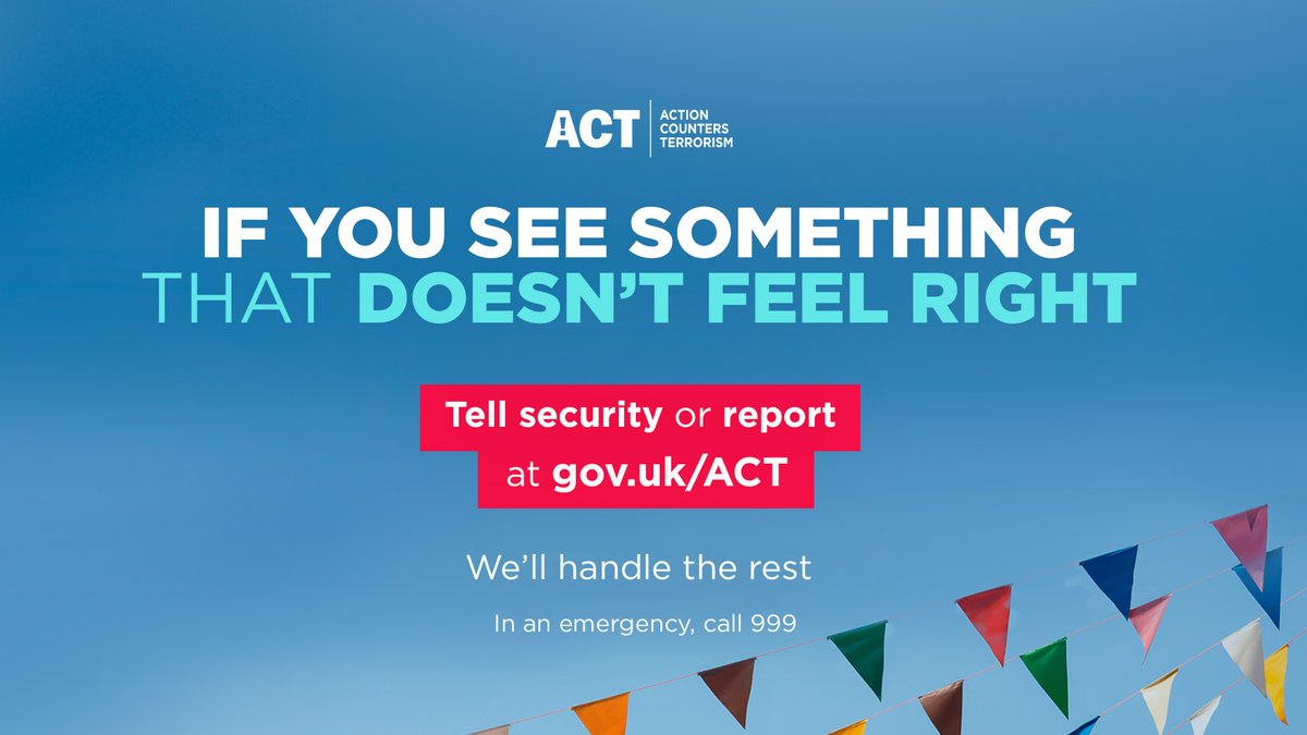MiddlesbroughPREVENT (@mbroprevent) on Twitter photo Out and about today? Stay alert and be aware of your surroundings. If you see anything that doesn’t feel right report online in confidence at gov.uk/ACT
In an emergency always call 999.
#CommunitiesDefeatTerrorism <a href="/TerrorismPolice/">Counter Terrorism Policing</a> Out and about today? Stay alert and be aware of your surroundings. If you see anything that doesn’t feel right report online in confidence at gov.uk/ACT
In an emergency always call 999.
#CommunitiesDefeatTerrorism <a href="/TerrorismPolice/">Counter Terrorism Policing</a>