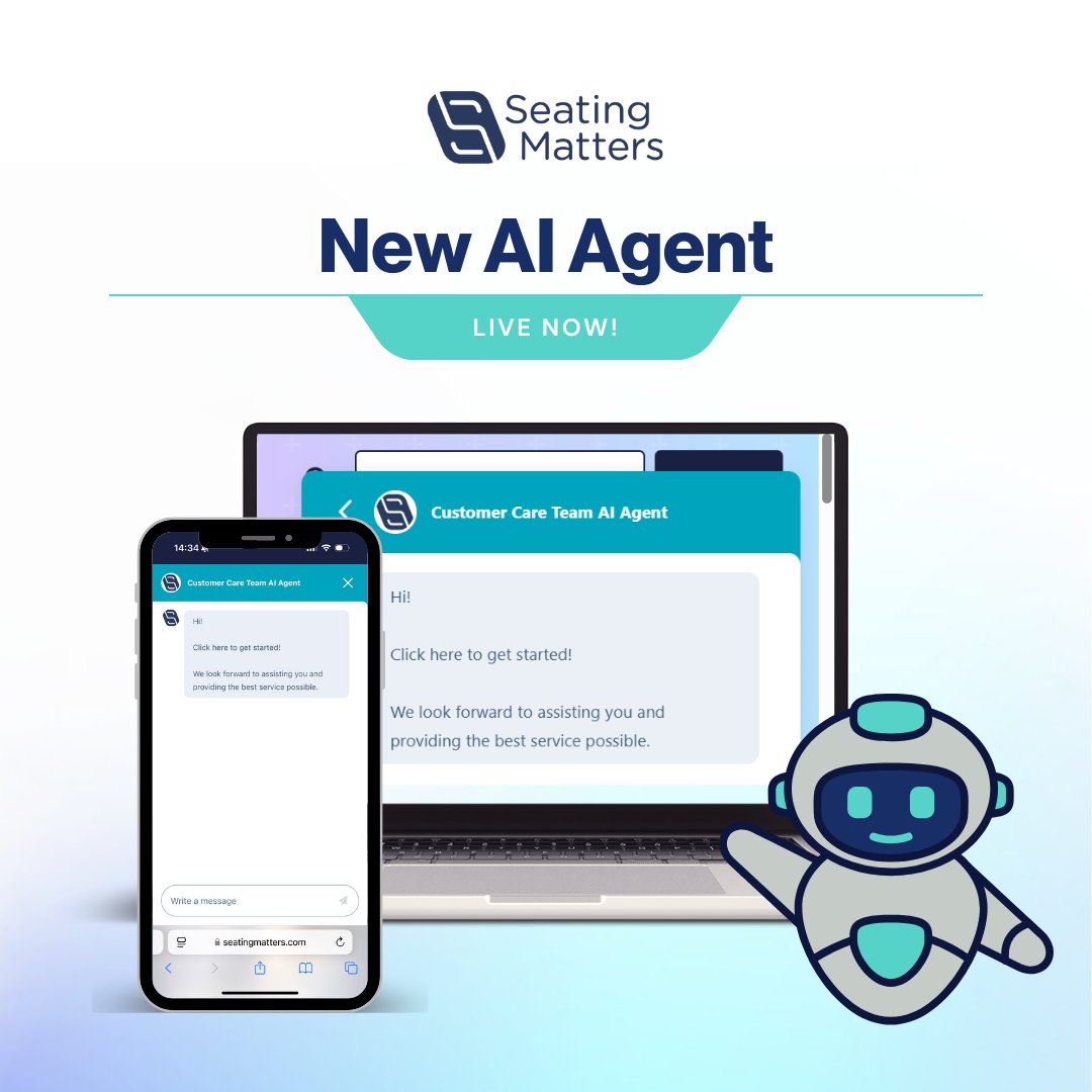 We’re excited to introduce our brand-new AI Chatbot, now live on our website!

Whether you need help choosing the right chair, booking a free seating assessment, or simply have a question — our AI assistant is here 24/7 to guide you.

Try it out today:bit.ly/432p542 🤖✨