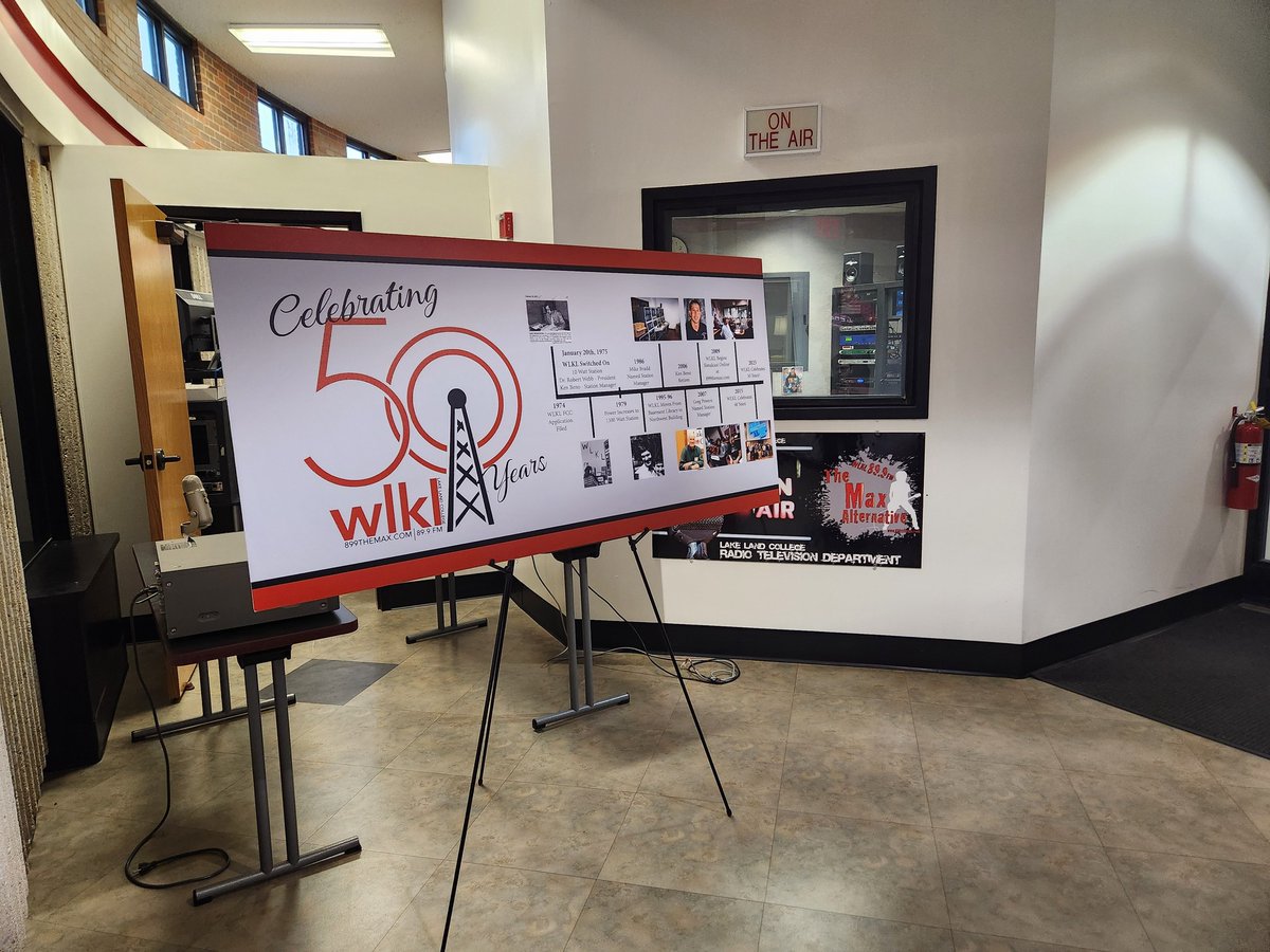 The 50th anniversary celebration decorations have made it back over to the station!