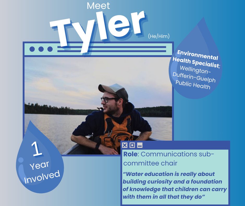 🌟 Meet Tyler (he/him), our new Comms Sub-Committee Chair! 💬 
As an Environmental Health Specialist <a href="/WDGPublicHealth/">WDG Public Health</a>, he’s excited to support this year’s Festival. 
He sees water education as building curiosity that lasts a lifetime. 💧🙌

#WWCGF #WaterEducation