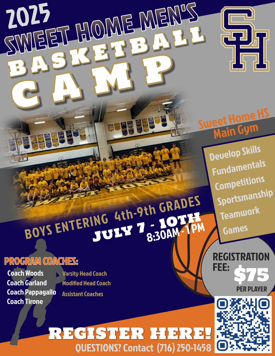 SweetHome Basketball (@sweethomehoops) on Twitter photo Sweet Home Men’s Basketball Camp! We had a great year four, spots are limited sign up today! Players going into 4th-9th grade are eligible. Can’t wait to see you there!
forms.gle/rhSRtsHWqk2WvS…
<a href="/SHCSDAthletics/">Sweet Home Athletics</a>
<a href="/SHSCentral/">SH Sports Central</a>
<a href="/SHMSptsa/">Sweet Home Middle School PTSA</a>
<a href="/wnyhoopmania/">wnyhoopmania</a>
<a href="/PrincipalDauria/">Marissa Dauria</a>
<a href="/maplemere/">MaplemereElementarySchool</a> Sweet Home Men’s Basketball Camp! We had a great year four, spots are limited sign up today! Players going into 4th-9th grade are eligible. Can’t wait to see you there!
forms.gle/rhSRtsHWqk2WvS…
<a href="/SHCSDAthletics/">Sweet Home Athletics</a>
<a href="/SHSCentral/">SH Sports Central</a>
<a href="/SHMSptsa/">Sweet Home Middle School PTSA</a>
<a href="/wnyhoopmania/">wnyhoopmania</a>
<a href="/PrincipalDauria/">Marissa Dauria</a>
<a href="/maplemere/">MaplemereElementarySchool</a>