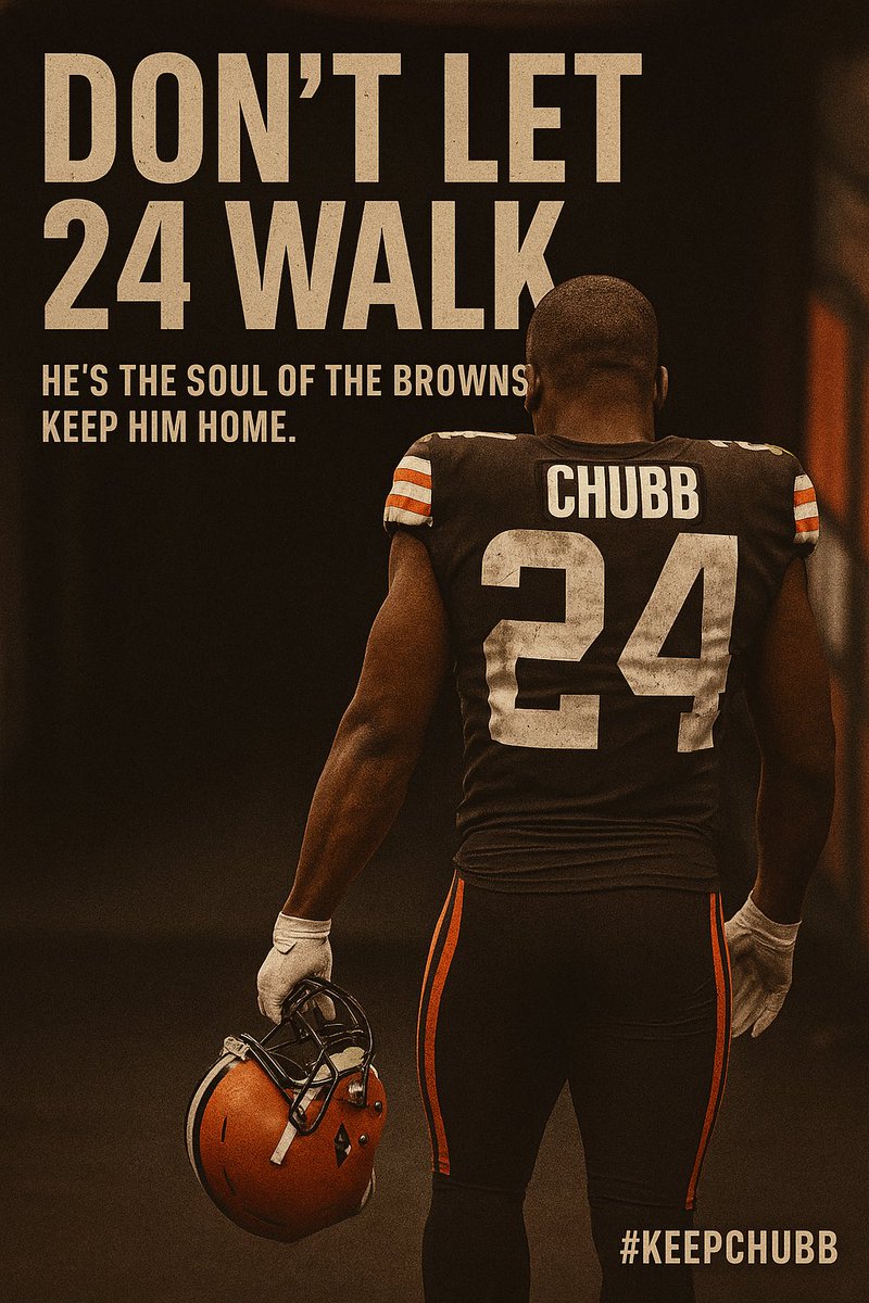 BleedBrowns's tweet image. Nick Chubb, please don’t sign with the Bears.
You belong in Cleveland. You are the Browns.
@Browns — do the right thing.
Give him a contract that shows what he means to this city.
Keep 24 home.
#KeepChubb #DawgPound #Browns