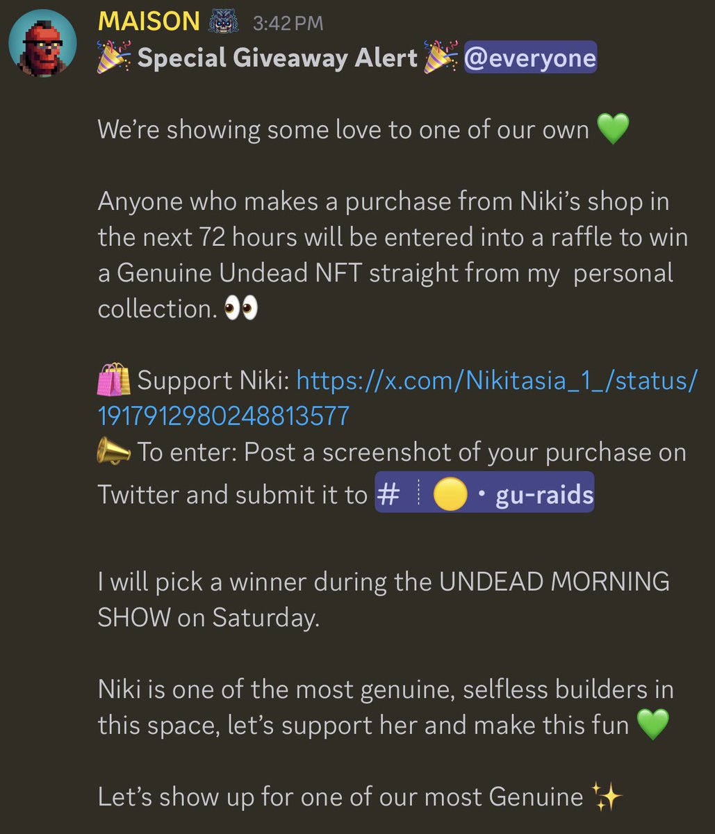 Nikitasia (@nikitasia_1_) on Twitter photo A <a href="/GenuinelyUndead/">GenuinelyUndead</a> giveaway to support my small business! Iโm beyond grateful!!!
If youโve ever thought about supporting me, nowโs the time:
You might even win a legendary GU from <a href="/tMAIS0N/">๐๐๐๐๐๐๐๐ค</a>โs own collection!!!
๐ฉท๐ฉท๐ฉท Good luck fam!!! ๐ฉท๐ฉท๐ฉท
nikitasia.com A <a href="/GenuinelyUndead/">GenuinelyUndead</a> giveaway to support my small business! Iโm beyond grateful!!!
If youโve ever thought about supporting me, nowโs the time:
You might even win a legendary GU from <a href="/tMAIS0N/">๐๐๐๐๐๐๐๐ค</a>โs own collection!!!
๐ฉท๐ฉท๐ฉท Good luck fam!!! ๐ฉท๐ฉท๐ฉท
nikitasia.com