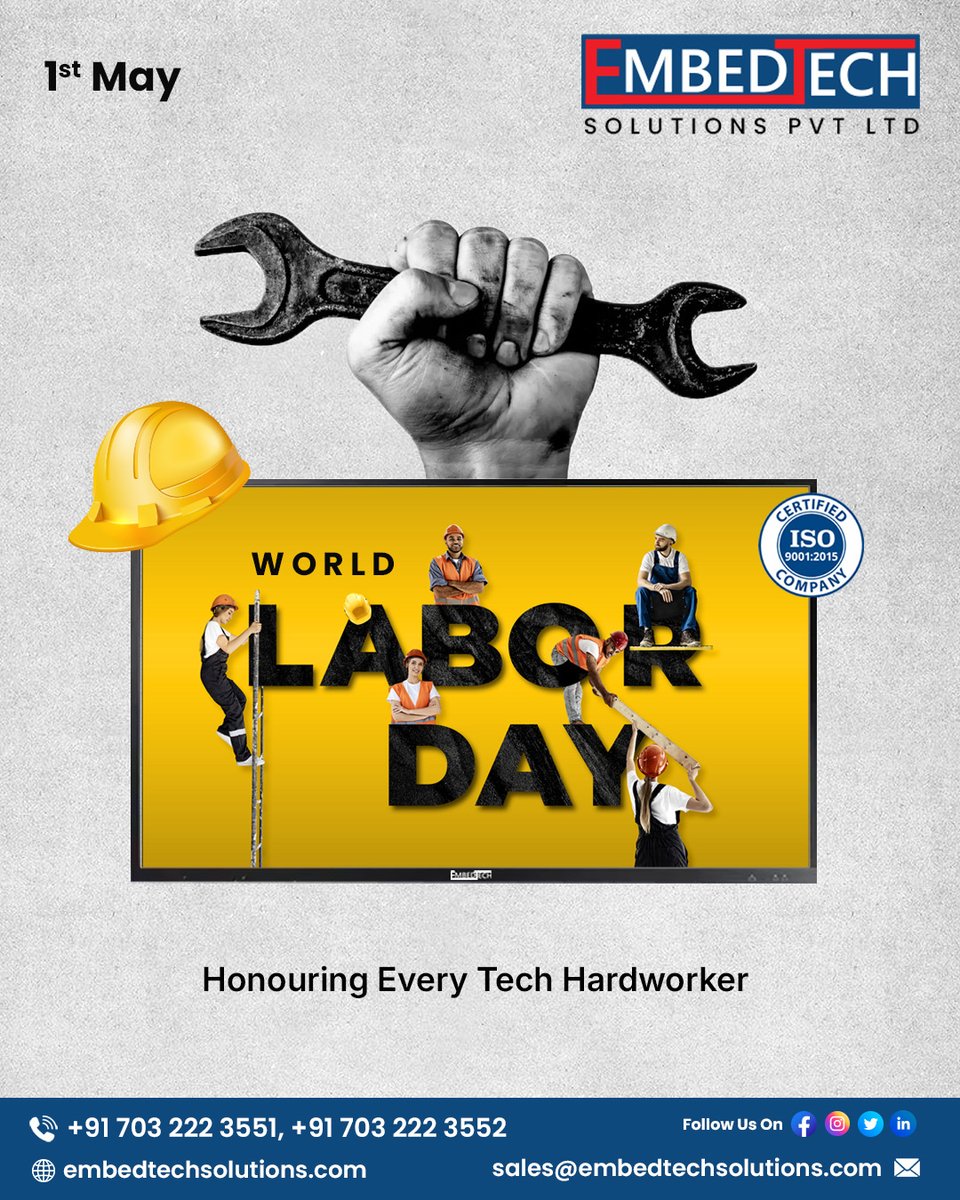 Embedtech_sol's tweet image. Happy International Workers’ Day!📷📷 Saluting the Builders Behind Every Breakthrough!
embedtechsolutions.com
#EmbedTech #InternationalWorkersDay #TechHardworkers #TechInnovation #TechInClassrooms #InteractiveDisplays #DigitalTransformation #InnovationDriven #PoweredByPeople