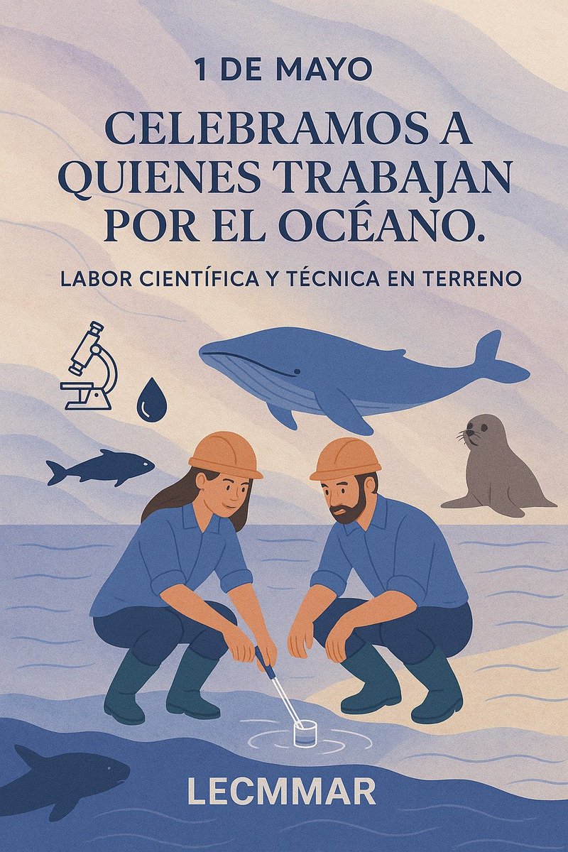 Feliz día del trabajador a quienes hacen una labor dedicada a la conservación del océano y sus especies. Especialmente a investigadores, técnicos, profesionales y asistentes 💙