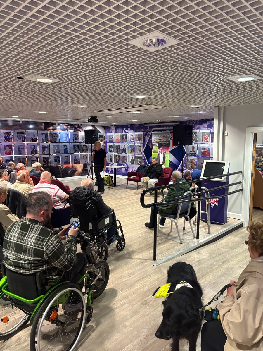Scottish Football Museum (@sfootballmuseum) on Twitter photo A packed house today as we proudly hosted nearly a hundred fans, friends & family of <a href="/JonAttenborough/">Jon Attenborough</a> to celebrate his book launch, 'Following Sam'.
Their incredible achievement of visiting all 42 SPFL grounds has been commemorated in the Museum.
Congratulations Jon! A packed house today as we proudly hosted nearly a hundred fans, friends & family of <a href="/JonAttenborough/">Jon Attenborough</a> to celebrate his book launch, 'Following Sam'.
Their incredible achievement of visiting all 42 SPFL grounds has been commemorated in the Museum.
Congratulations Jon!