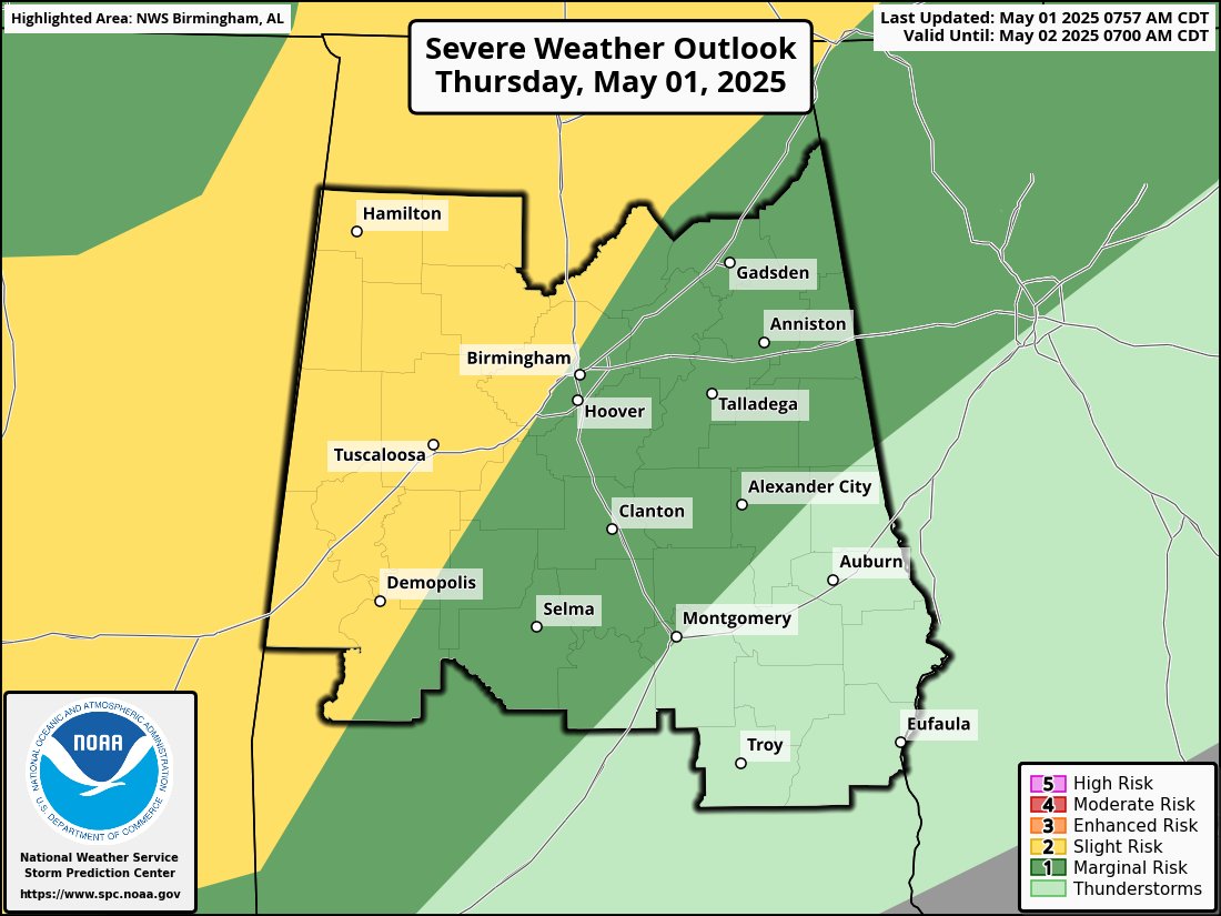 Scott Martin (@graphixnweather) on Twitter photo Heads up out there at <a href="/BarberMotorPark/">Barber Motorsports</a> later this evening. Severe storms may be possible, and the track is under a Marginal Risk through the rest of today. Storms should be over by 10 pm. Heads up out there at <a href="/BarberMotorPark/">Barber Motorsports</a> later this evening. Severe storms may be possible, and the track is under a Marginal Risk through the rest of today. Storms should be over by 10 pm.