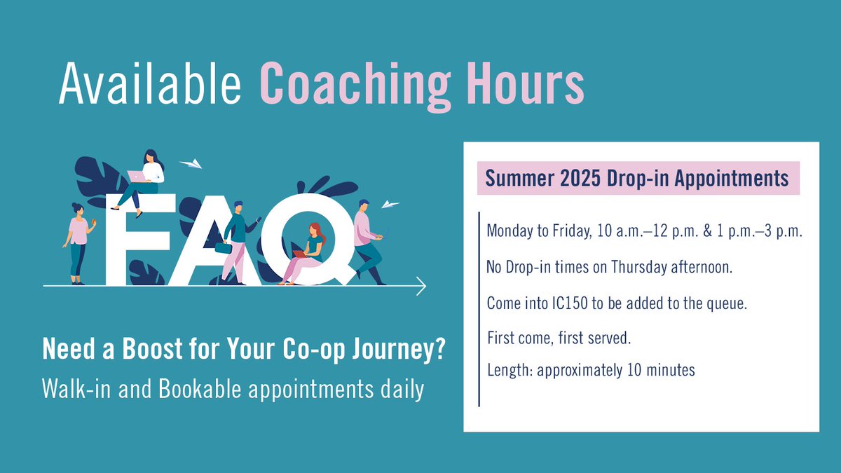 🔥Need a Boost for Your Co-op Journey? Our coordinators are here to help! Drop in from Monday to Friday, 10 a.m.–12 p.m. &amp; 1 p.m.–3 p.m. There are no drop-in times on Thursday afternoon. Check out our U of T Co-op Portal🙌

#UTSCArtsandScience <a href="/utsc/">University of Toronto Scarborough</a>