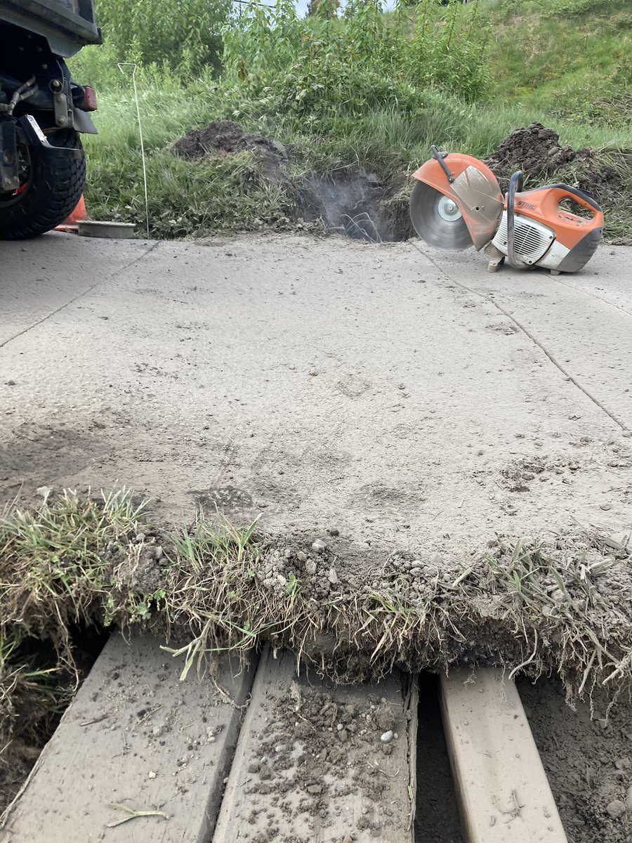 Not ideal when you gotta pull out the concrete saw for irrigation issue