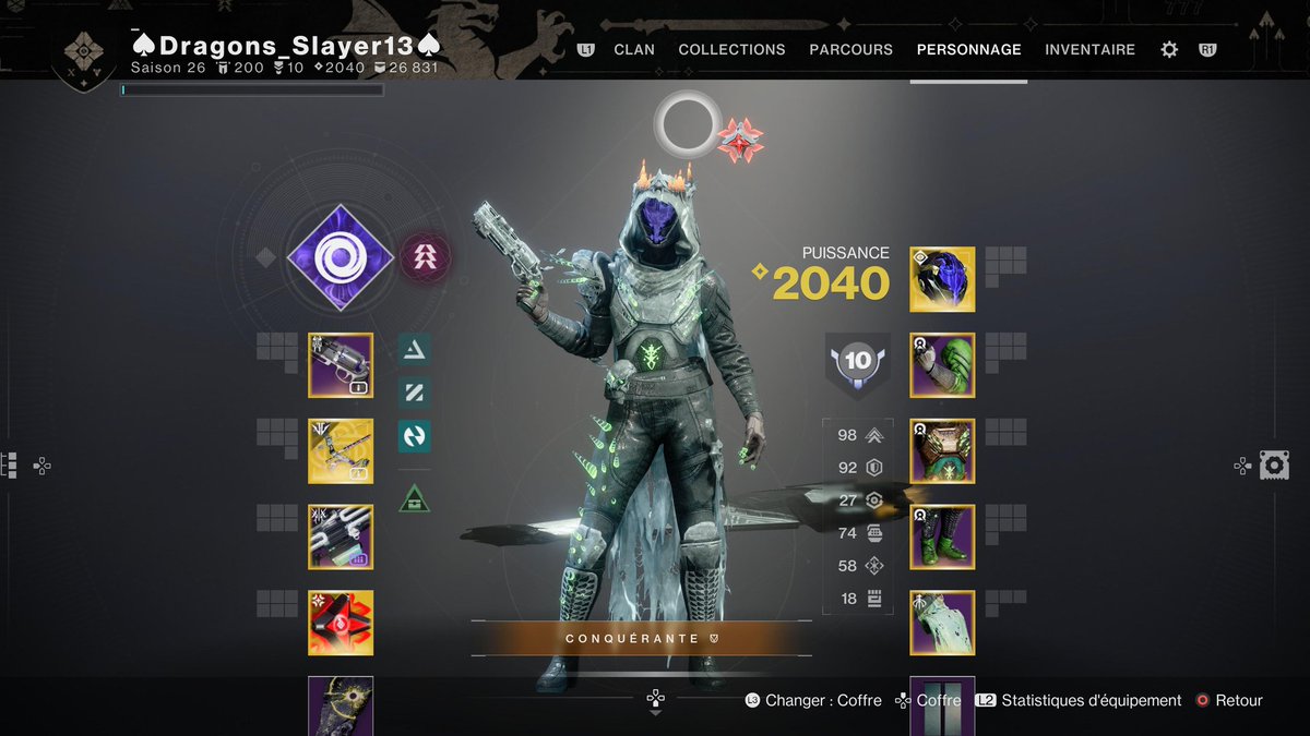 En vrai le revêtement style corrompue il y a quelques sets d'armures sur lesquels il rend pas mal du tout 😁

#Destiny2